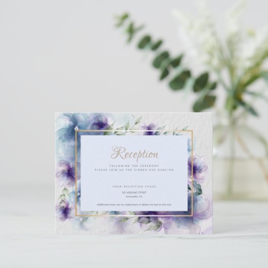 EMPFANG 2 | Transparente Blume Save The Date (Stehend Vorderseite)