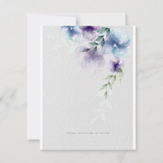 EMPFANG 2 | Transparente Blume Save The Date (Rückseite)