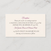 Empfang-Abschlusskarte Begleitkarte (Vorderseite)