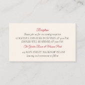 Empfang-Abschlusskarte Begleitkarte (Vorderseite)