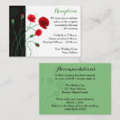 Empfang-Abschlusskarte | Rote Pflaumen Begleitkarte (Vorne/Hinten)