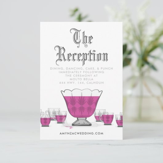 Empfang-Abschlusskarte RSVP Karte (Stehend Vorderseite)