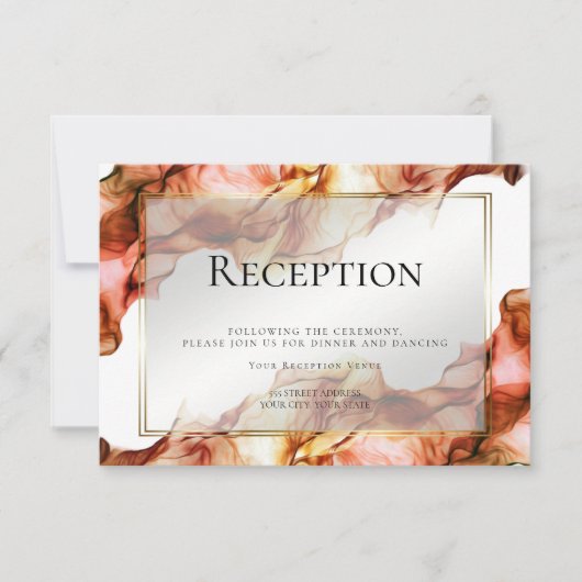 EMPFANG | Abstrakte Herbstfarben 4 Einladung (Vorderseite)