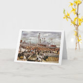 Empfang am Canal Street New Orleans 1900 Karte (Gelbe Blume)