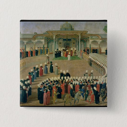 Empfang am Gericht des Sultans Selim III Button (Vorderseite)
