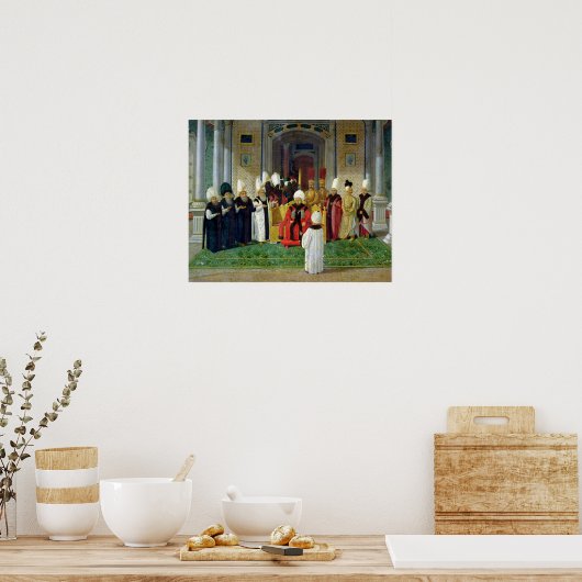 Empfang am Gericht von Sultan Selim III Poster (Küche)