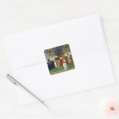 Empfang am Gericht von Sultan Selim III Quadratischer Aufkleber (Umschlag)