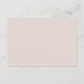 Empfang | Aquarellfarbene Rose Floral Gold Begleitkarte (Rückseite)