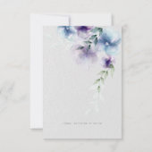 Empfang | Blume für lichtdurchlässige Wasserfarben Save The Date (Rückseite)