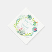 Empfang Brautparty Cactus Sukkulente Wüste Serviette (Ecke)