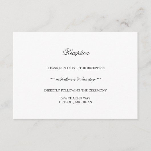 Empfang Card - Die beste Suite Begleitkarte (Vorderseite)