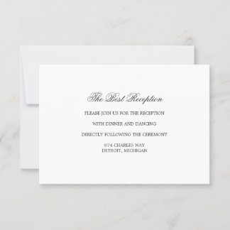 Empfang Card - Die beste Suite Einladung