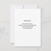 Empfang Card Einladung Hochzeitsvorlage (Rückseite)