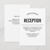 Empfang Card Einladung Hochzeitsvorlage (Vorne/Hinten)