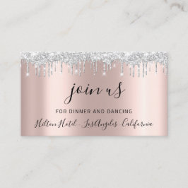 Empfang Card Hochzeiten Brautparty Rose Tropfen Visitenkarte