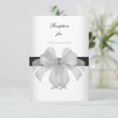 Empfang Card Schwarz-weiß Diamond Universell Begleitkarte (Stehend Vorderseite)