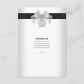 Empfang Card Schwarz-weiß Diamond Universell Begleitkarte (Rückseite)