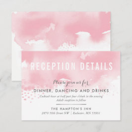 EMPFANG CARD Stilvolles Aquarell Rosa grau Einladung