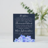 Empfang Cards Begleitkarte (Stehend Vorderseite)