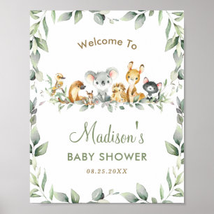Empfang der australischen Animals Greenery Baby Du Poster