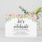 Empfang der Blumenromantik Einladungskarte Einladung (Stehend Vorderseite)
