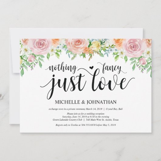 Empfang der Blumenromantik Einladungskarte Einladung (Vorderseite)