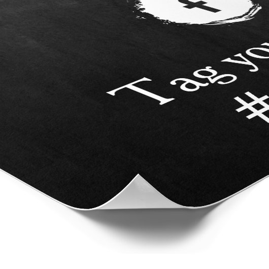 Empfang der Chalkboard & Lace Wedding Poster (Ecke)