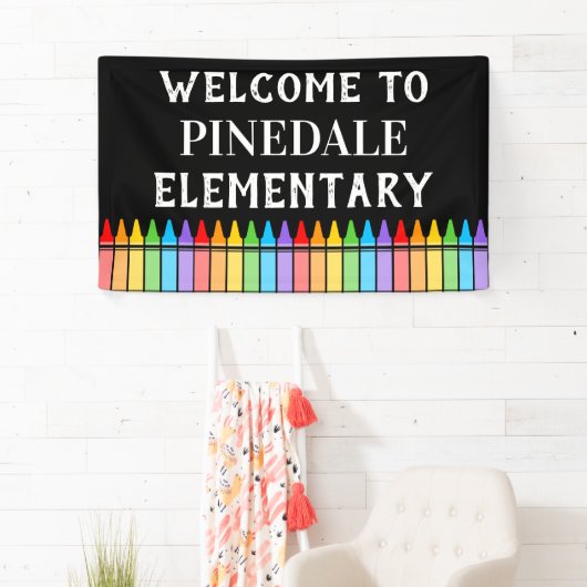 Empfang der Crayons School Banner (Insitu)