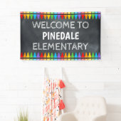 Empfang der Crayons School Banner (Insitu)