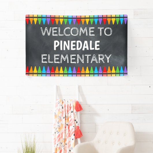 Empfang der Crayons School Banner (Insitu)