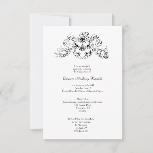 Empfang der Deacon Priest Ordination Einladung (Vorderseite)