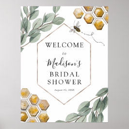 Empfang der Eucalyptus Baby-Dusche Poster