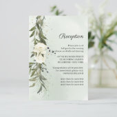 Empfang der Hochzeitsempfehlung "Deep Greenerity W Begleitkarte (Stehend Vorderseite)