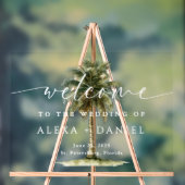 Empfang des Royal Palm Tropical Wedding Acrylschild (Neutral)