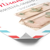 Empfang des World Travel Airline Brautparty Poster (Ecke)