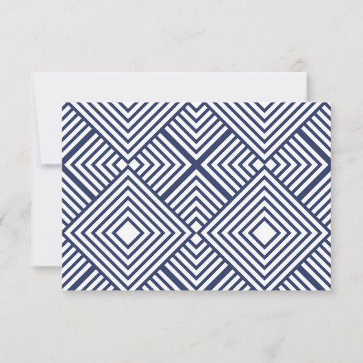 EMPFANG DETAILS INSERT Modernes geo einfaches Must Einladung (Rückseite)