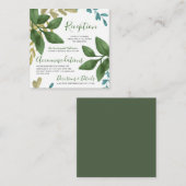 Empfang & Details Wasserfarbenfolie Begleitkarte (Vorne/Hinten)