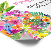 Empfang durch tropische Ananas Poster (Ecke)
