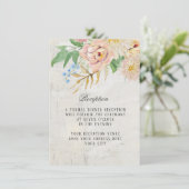 Empfang Einfach Moderne Marbella Vintage Blumenkun Einladung (Stehend Vorderseite)