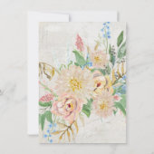 Empfang Einfach Moderne Marbella Vintage Blumenkun Einladung (Rückseite)