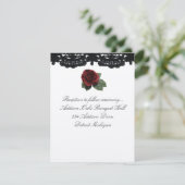 Empfang Einladung Design Rose und Kuchen (Stehend Vorderseite)