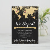 Empfang Einladung mit Karte (Stehend Vorderseite)