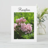 Empfang Einladung Pink Hochzeitsgebirge Laurel (Stehend Vorderseite)