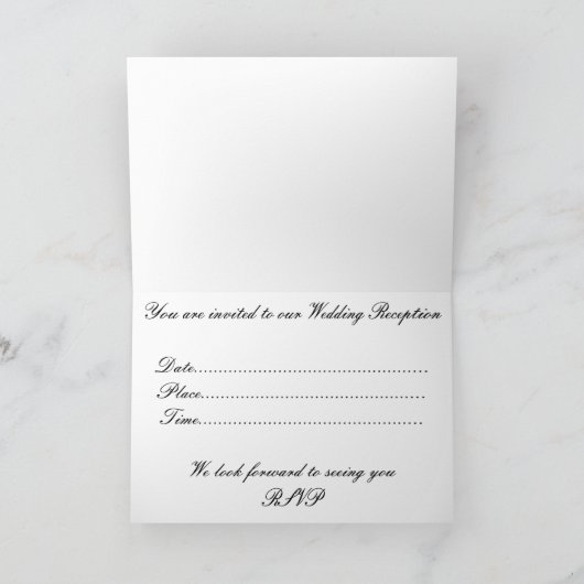 Empfang Einladung Rote Rose (Innenseite)