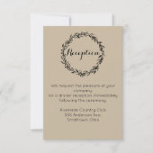 Empfang Einladung und Leitung Hochzeit Templat (Vorderseite)