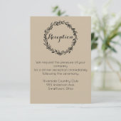 Empfang Einladung und Leitung Hochzeit Templat (Stehend Vorderseite)