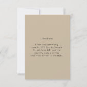 Empfang Einladung und Leitung Hochzeit Templat (Rückseite)