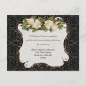 Empfang Einladung Vintagen Pfau & Magnolia Swirl (Rückseite)