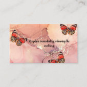 Empfang-Einschließkarte mit Schmetterlingen Begleitkarte (Vorderseite)