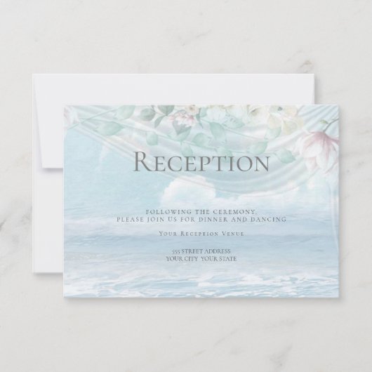 Empfang Elegant Driftwood Tulle Arbor Einladung (Vorderseite)